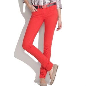 Madewell Coral skinny jeans